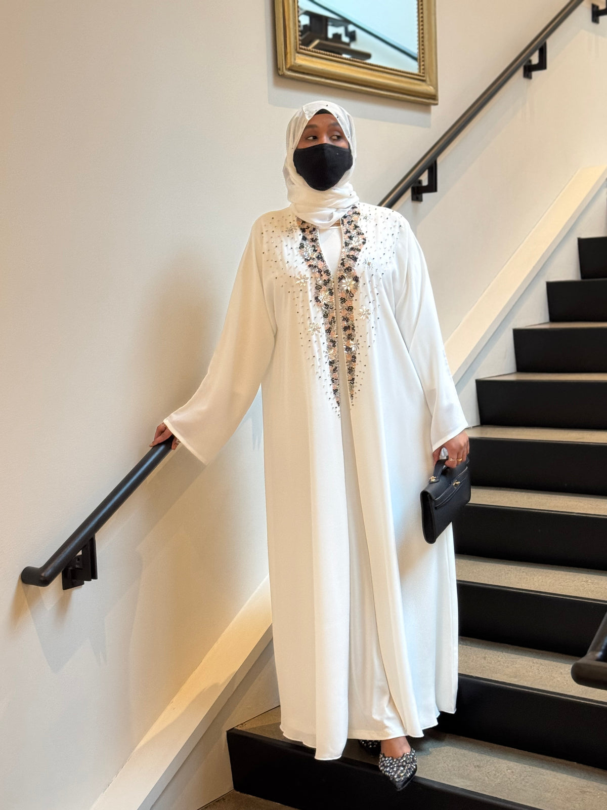 Aaliyah White Abaya