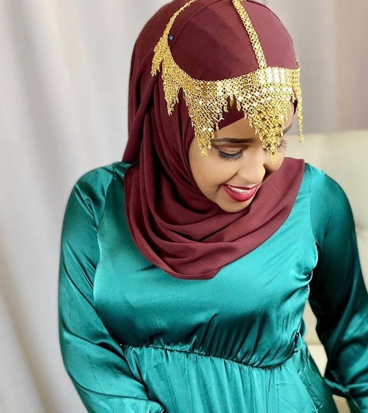 Traditional Oromo/Harari Headpiece Qarma- in Gold