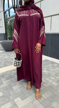 Burgundy Abaya