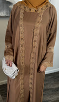 Brown Lace Abaya