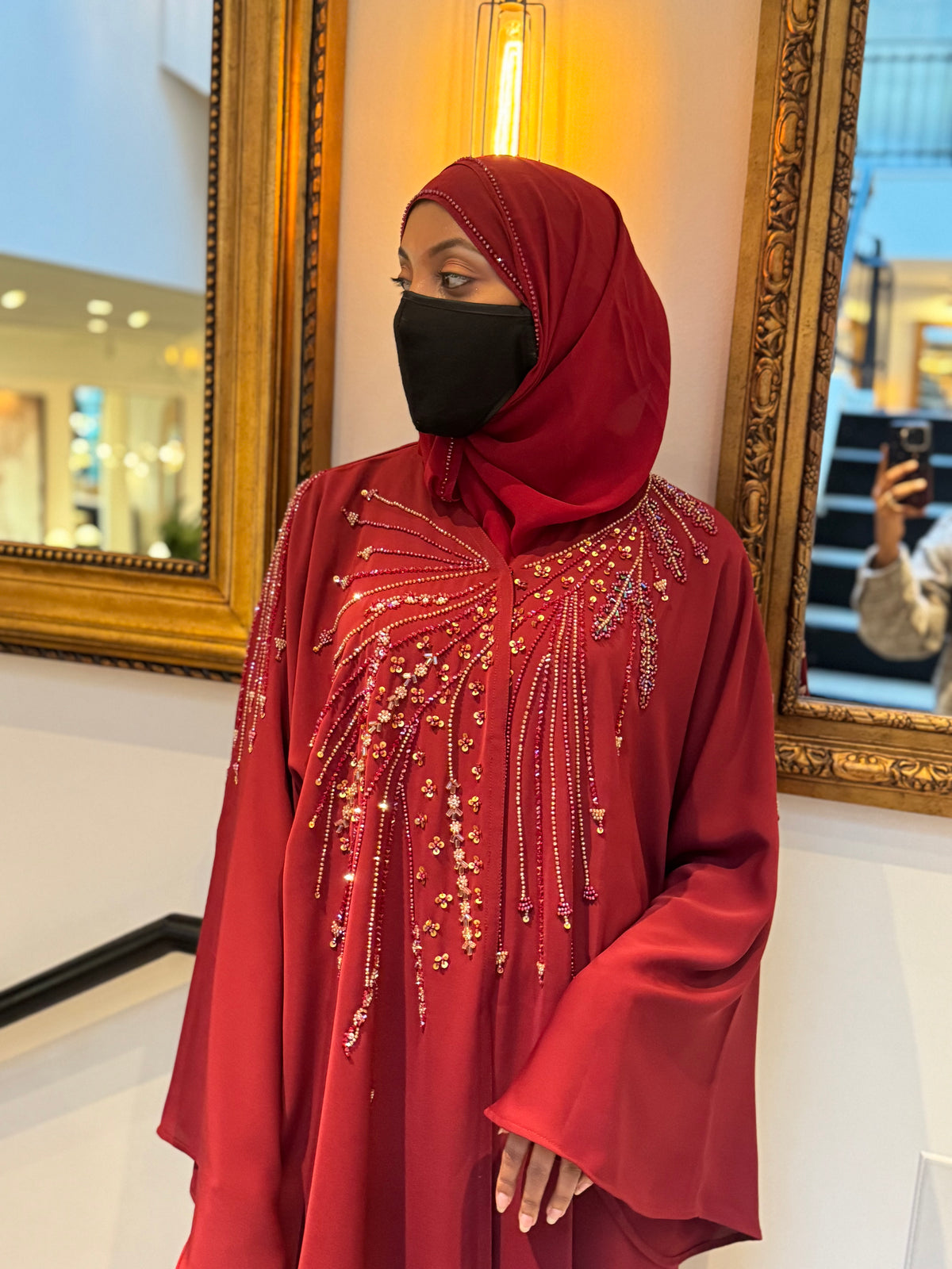 Maryam Red Abaya