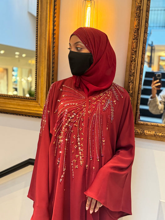 Maryam Red Abaya