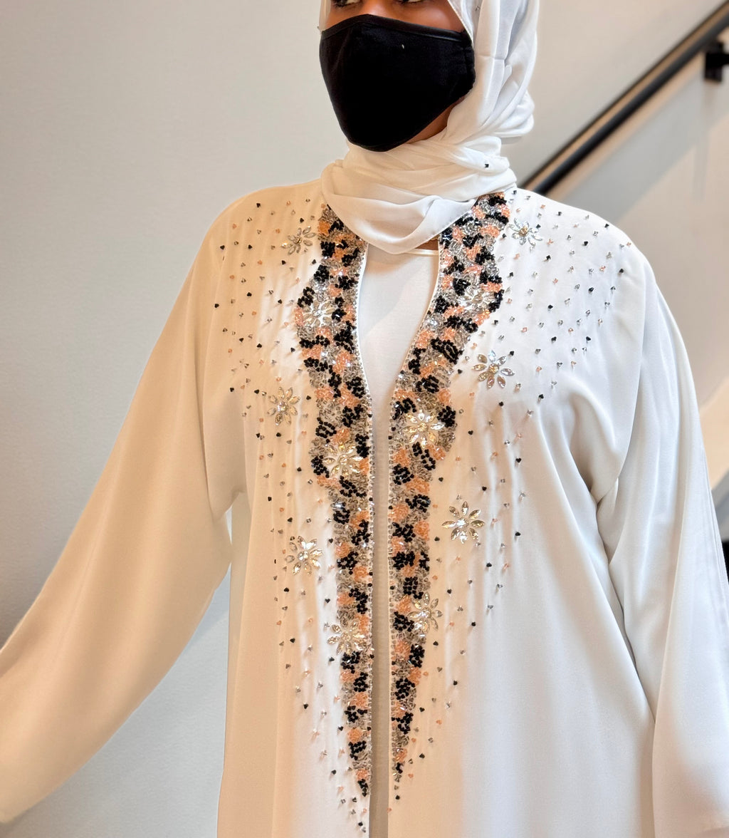 Aaliyah White Abaya