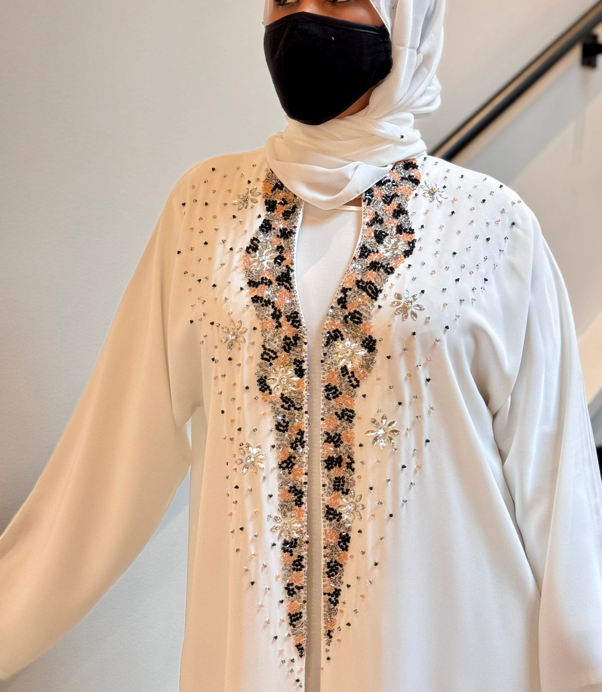 Aaliyah White Abaya