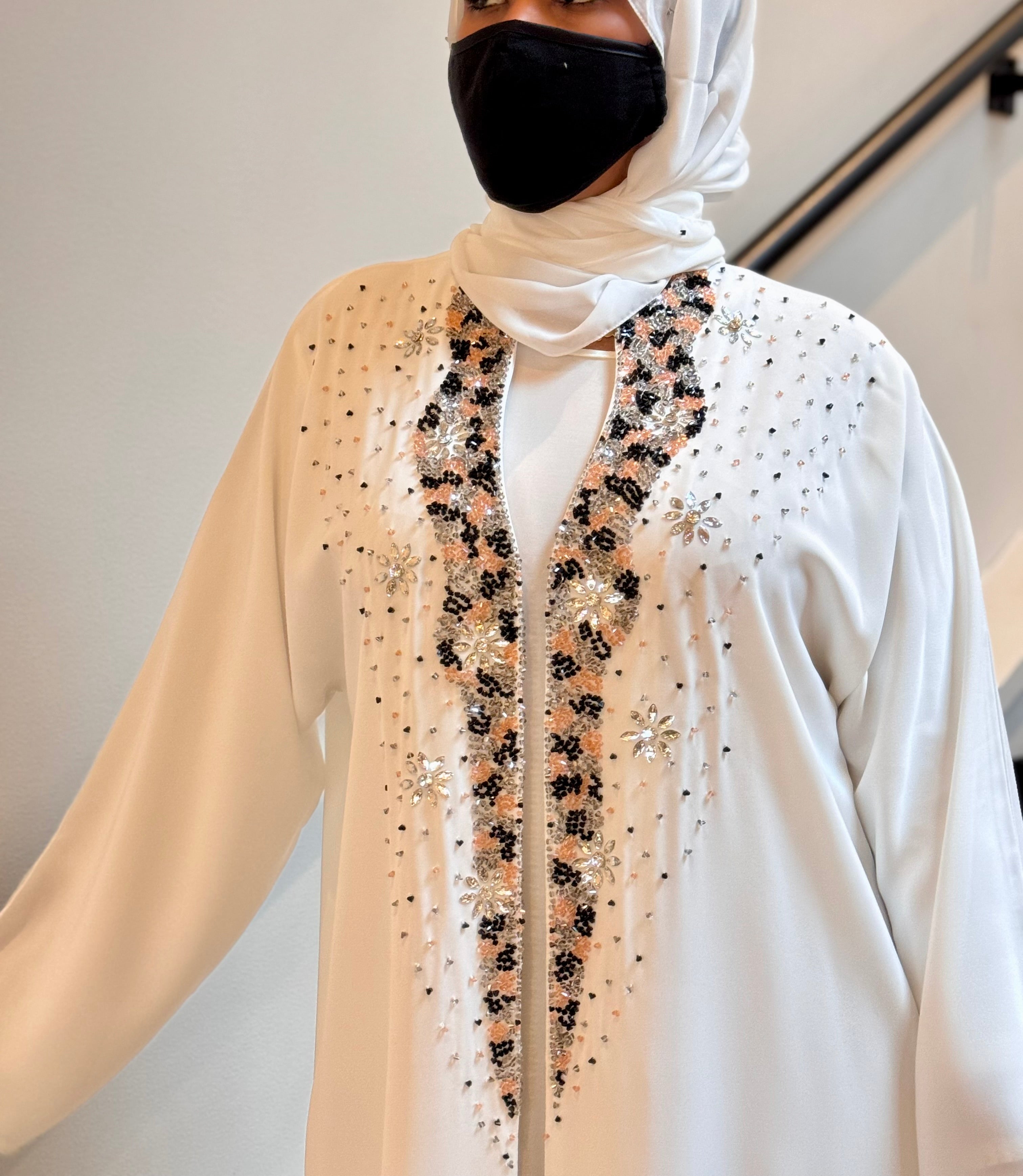 Aaliyah White Abaya