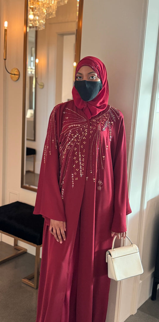 Maryam Red Abaya