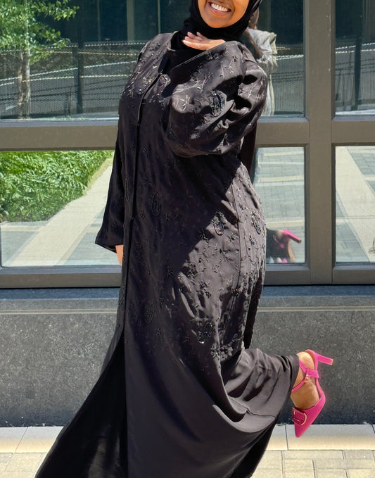 Arka Black on Black Abaya