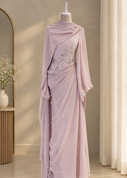 Blush Blossom Evening Dress