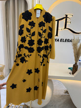 Load image into Gallery viewer, Kaye Yellow Black Abaya
