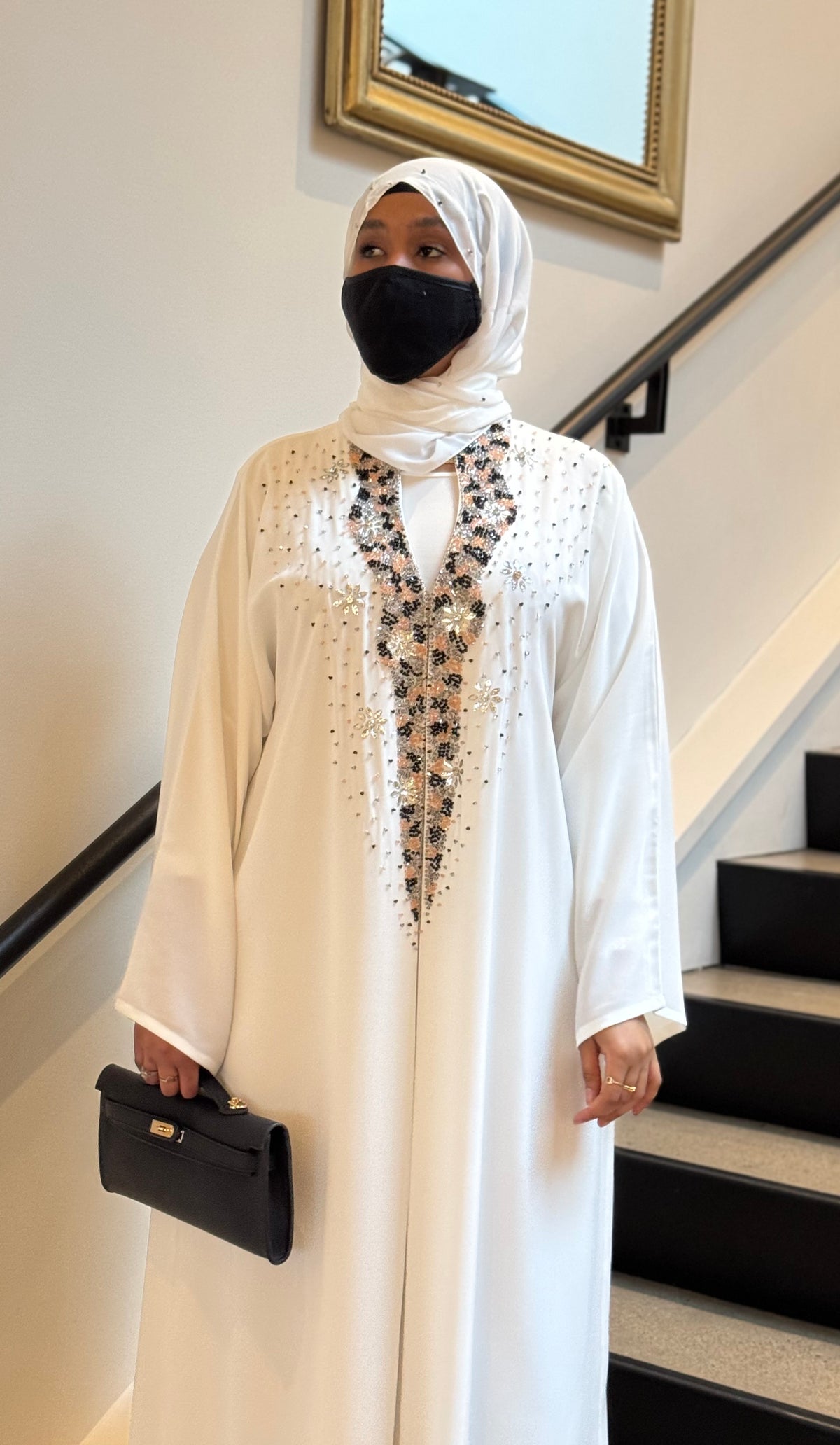 Aaliyah White Abaya