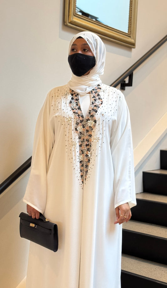 Aaliyah White Abaya