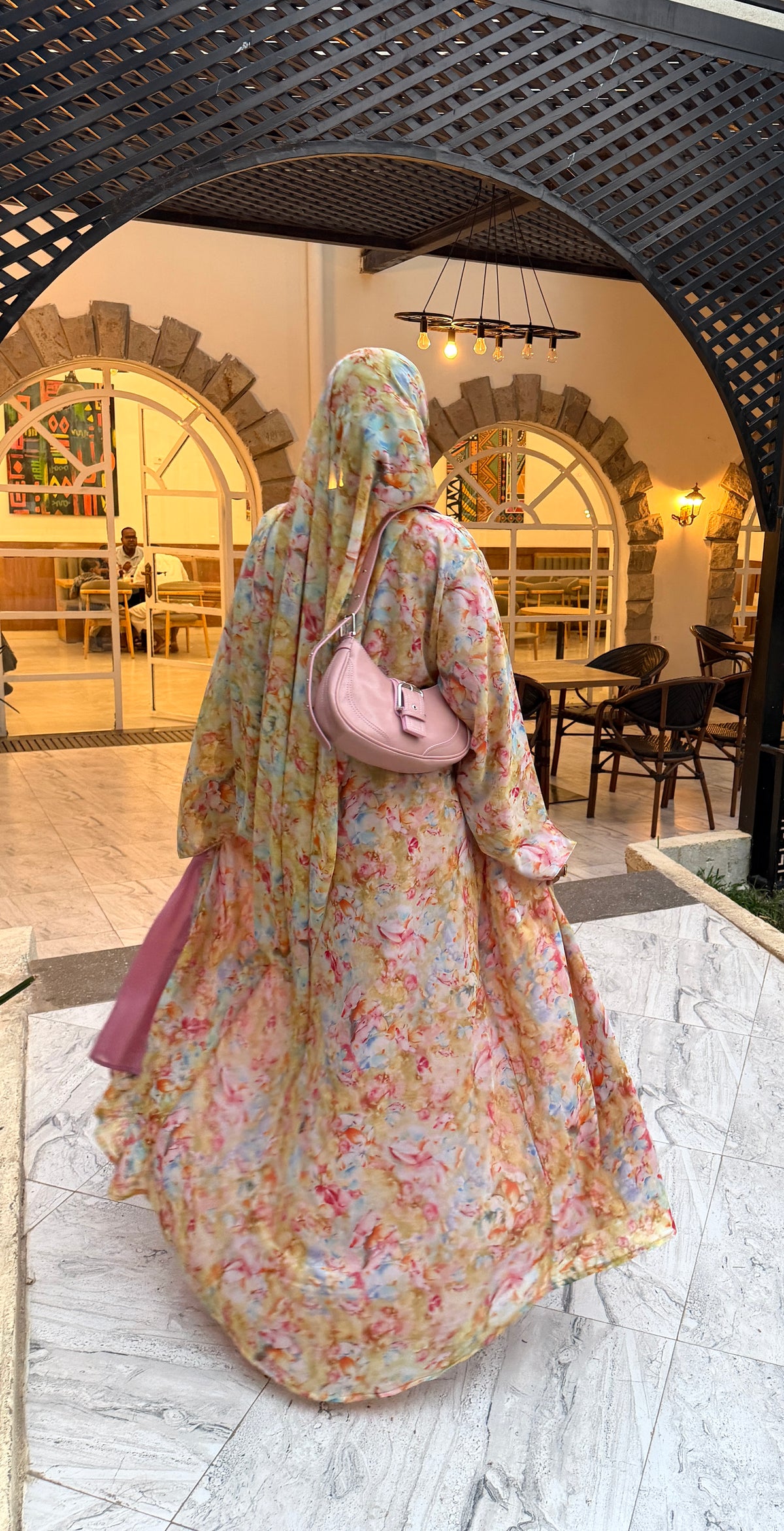 Printed Chiffon Abaya-Ruhani