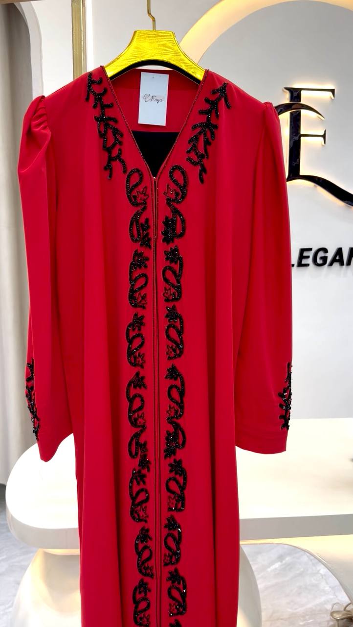 Maida Red Abaya