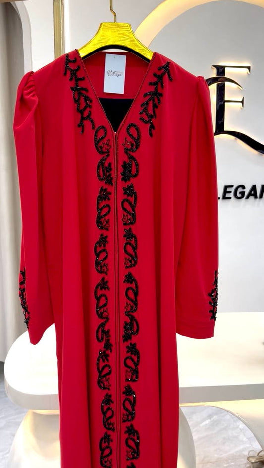 Maida Red Abaya