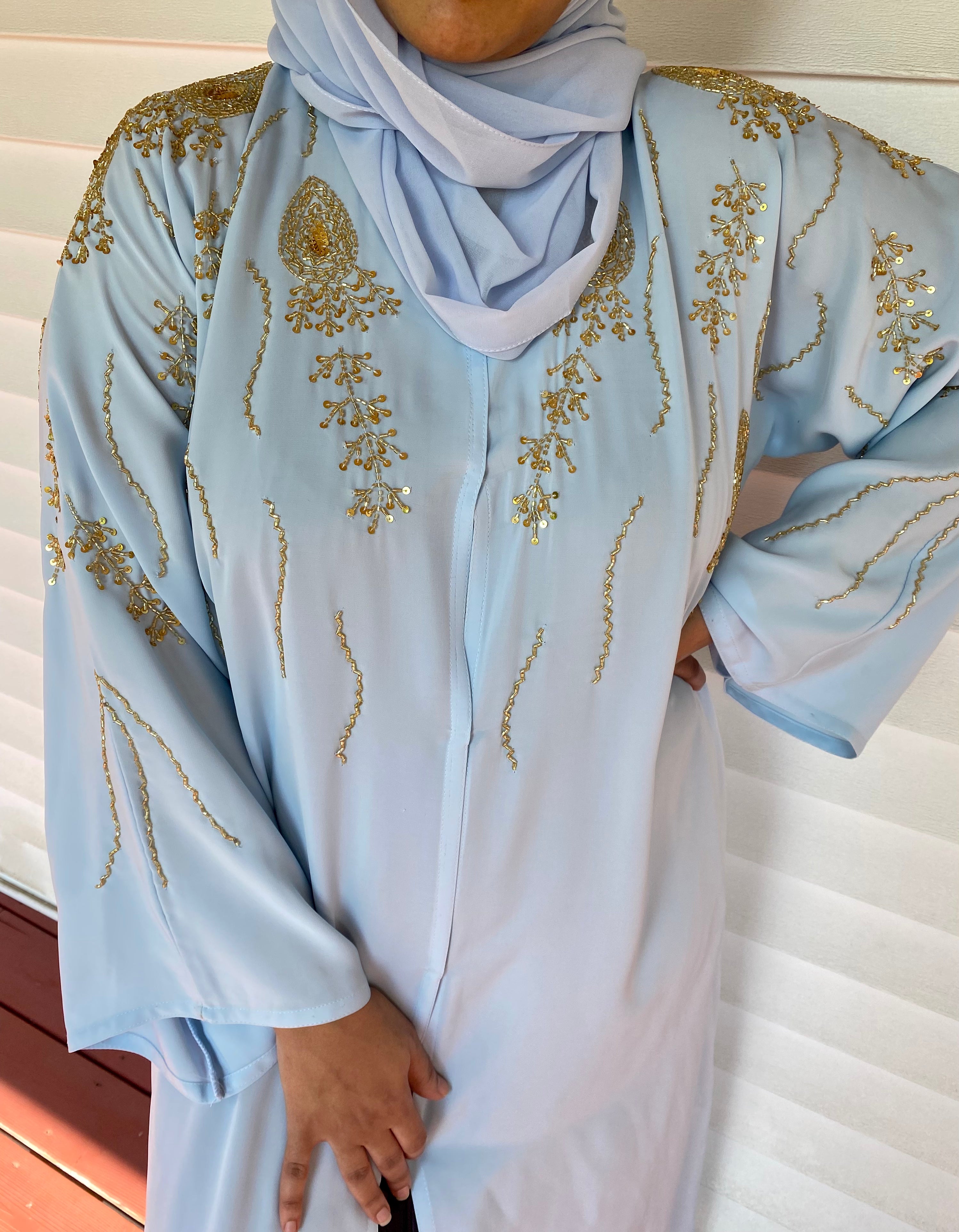 Azma Sky Blue Abaya