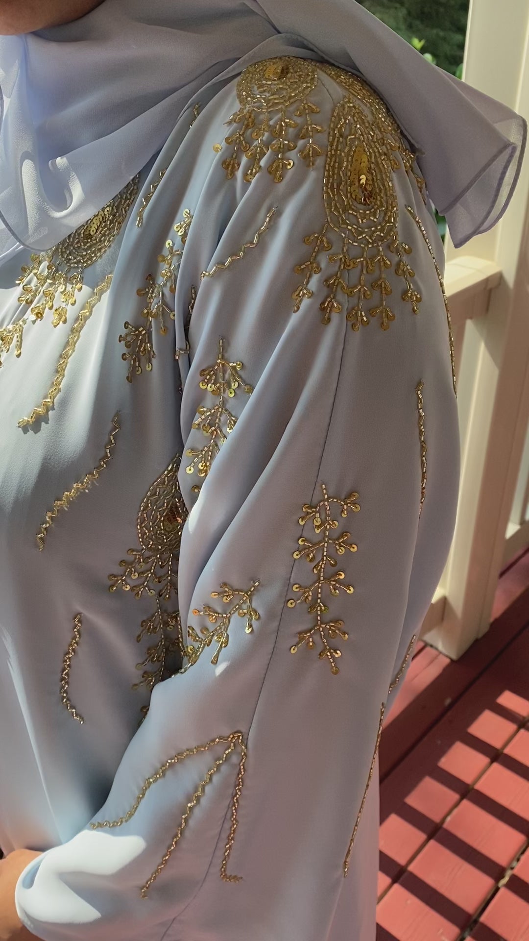 Azma Sky Blue Abaya