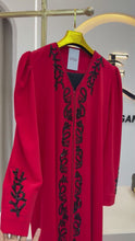 Load and play video in Gallery viewer, Maida Red Abaya

