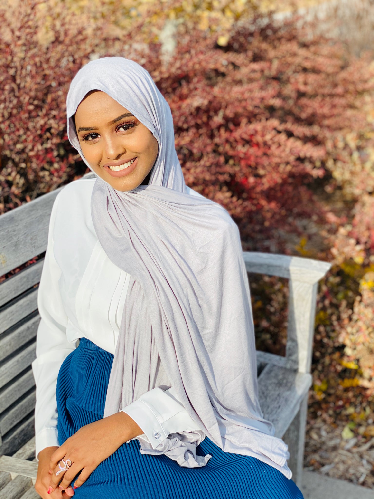 Light gray-Jersey Hijab – Faya Elegance