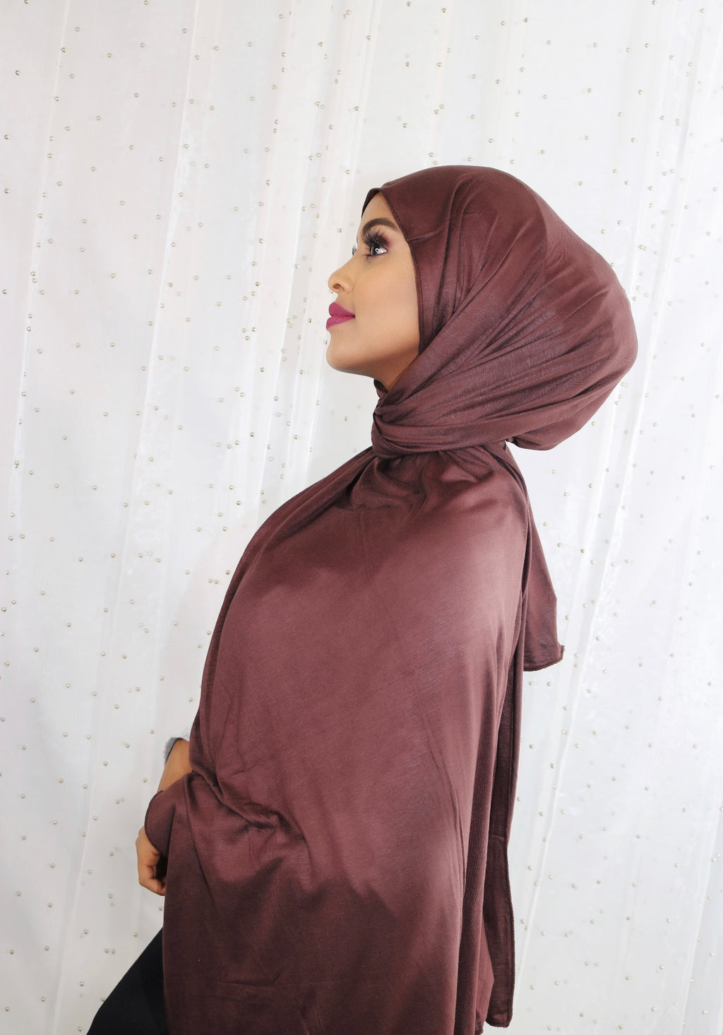 Dark Brown- Jersey Hijab