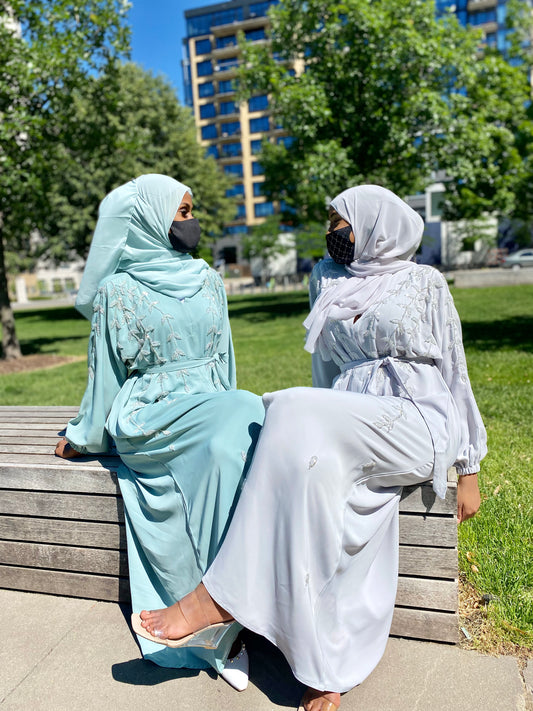 Asusal Light Gray Abaya