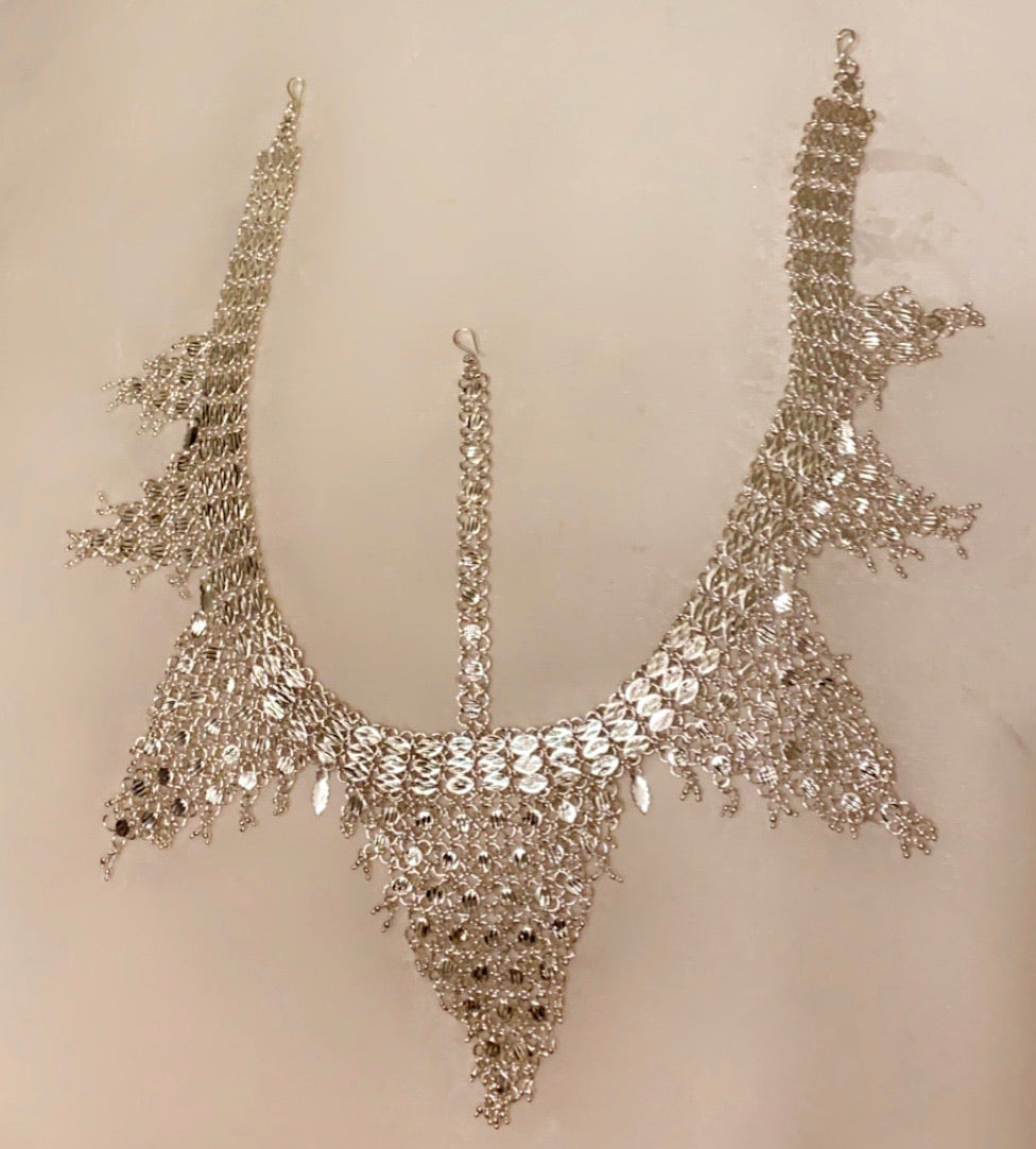 Traditional Oromo/Harari Headpiece Qarma- in Silver