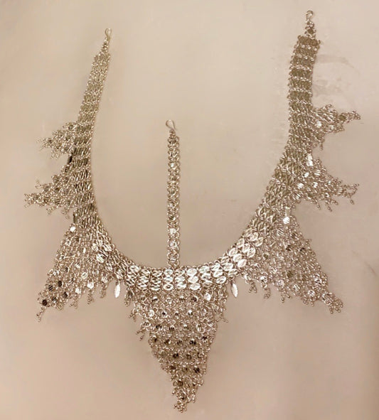Traditional Oromo/Harari Headpiece Qarma- in Silver