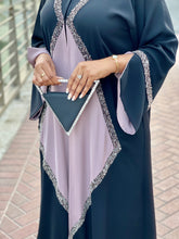 Load image into Gallery viewer, Black and Lavender Abaya
