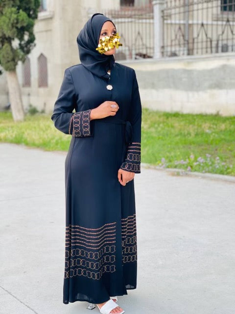 Open Front Abaya