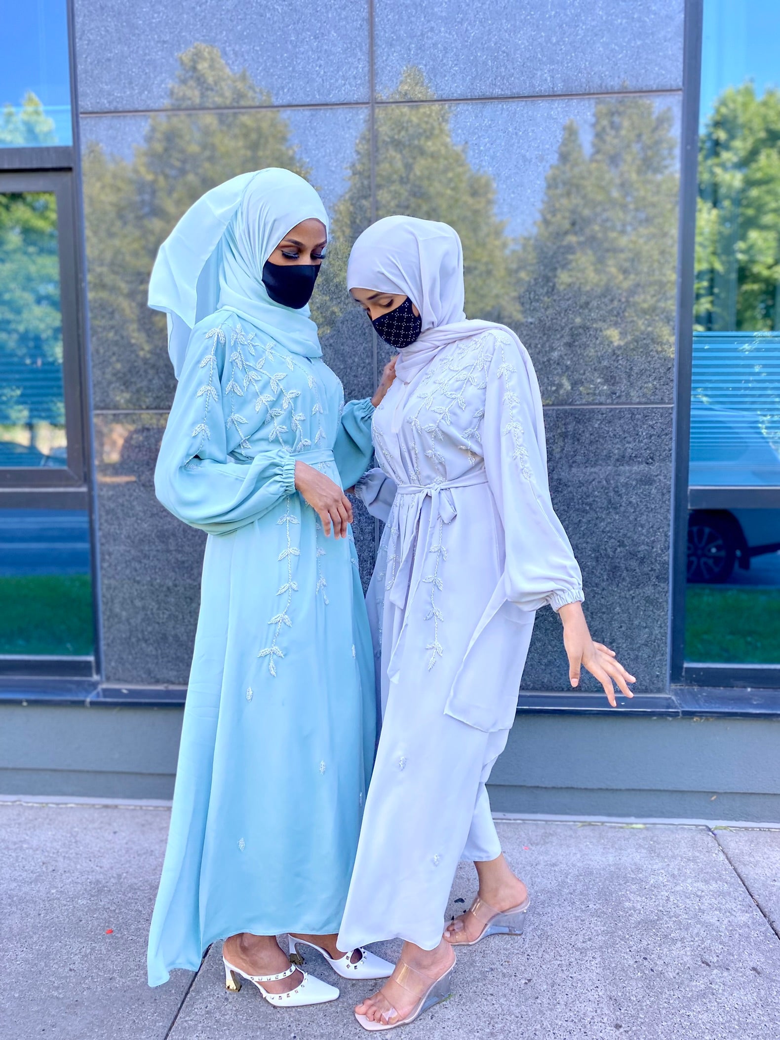 Asusal Light Gray Abaya