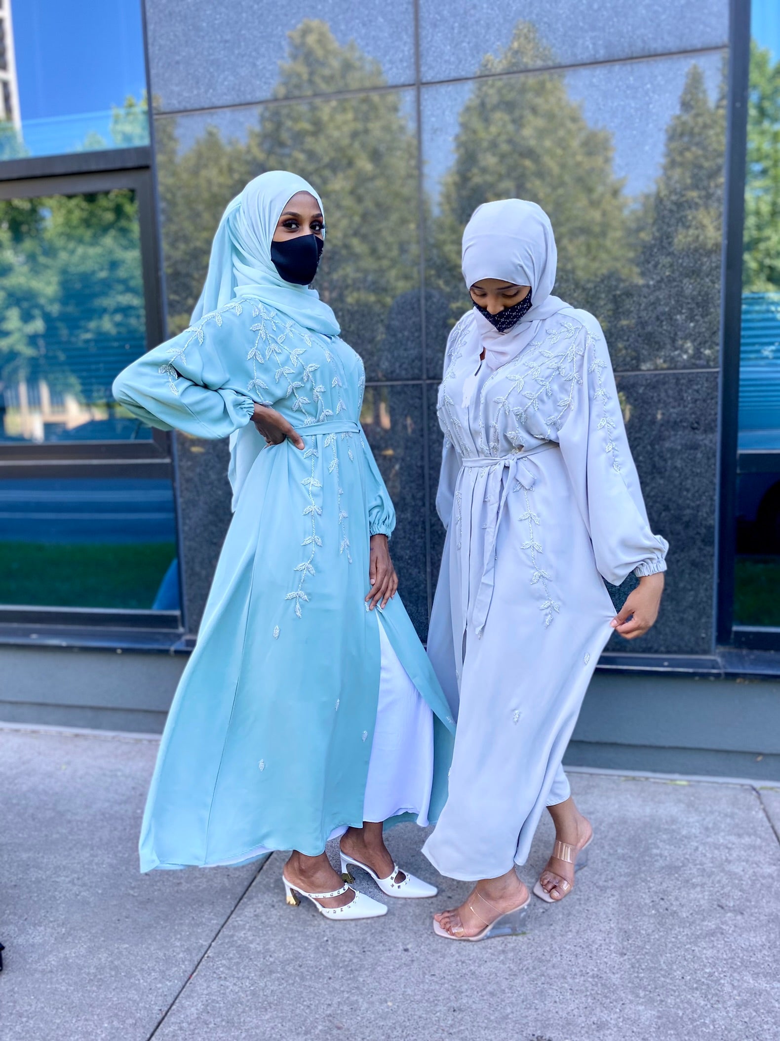 Asusal Light Gray Abaya