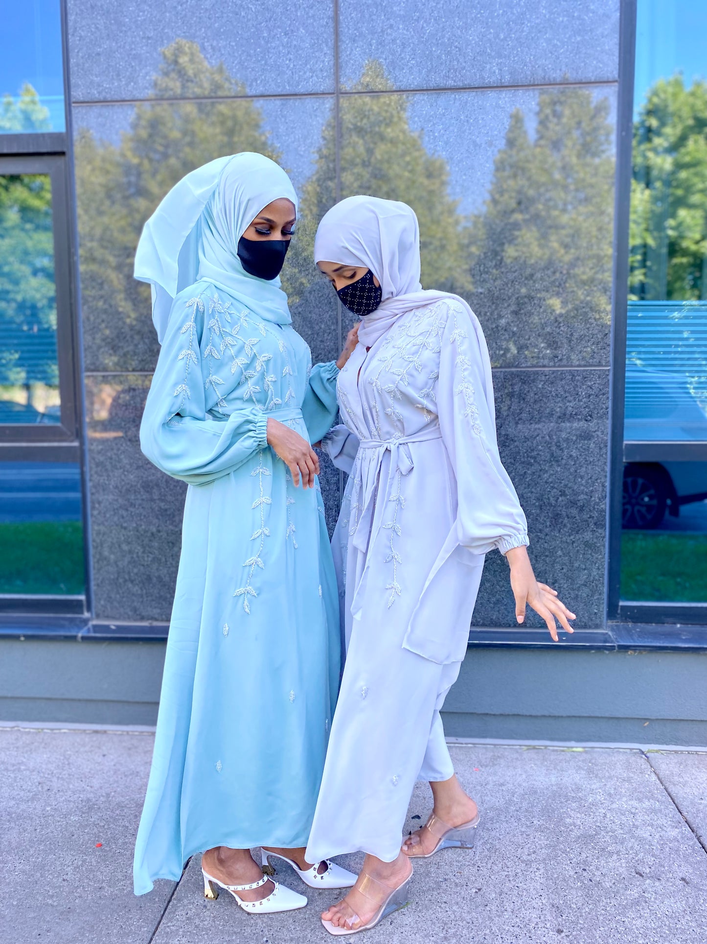 Asusal Light Gray Abaya