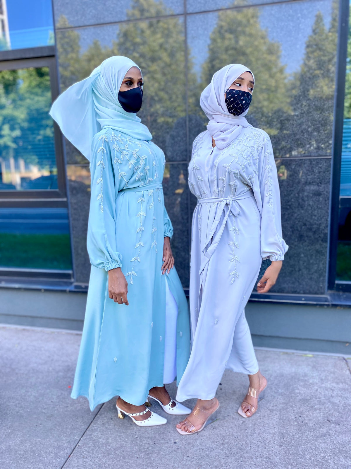 Asusal Light Gray Abaya