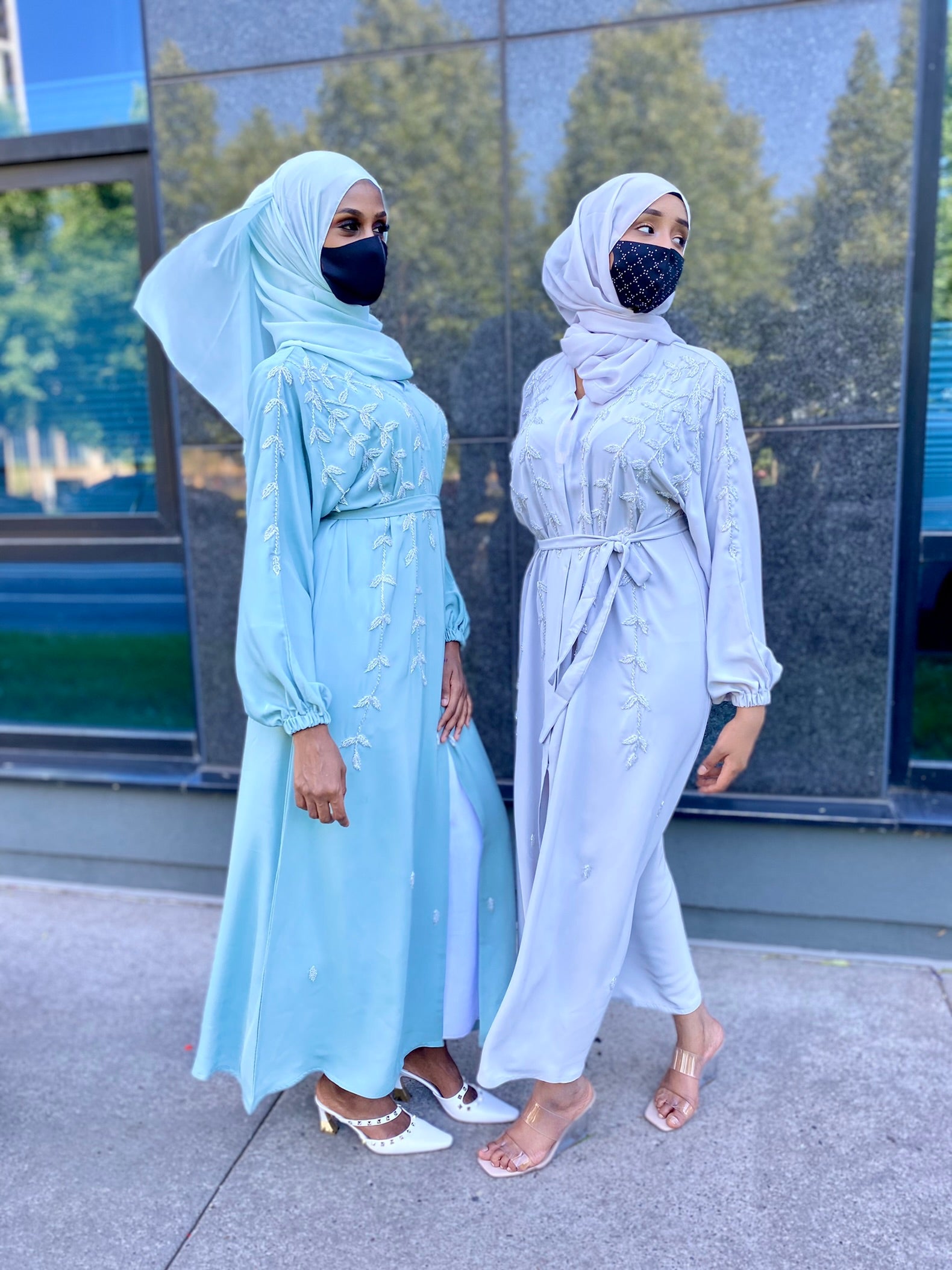 Asusal Light Gray Abaya